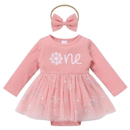 Baby Girl 1st Birthday Outfit for Fall/Winter - Sparkle Dress and Headband