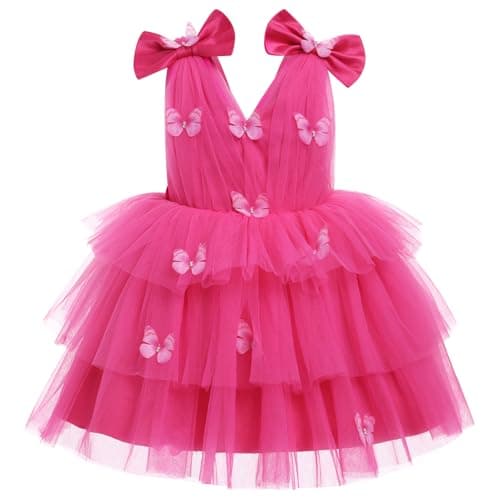 Butterfly Theme Toddler Girls Party Dress