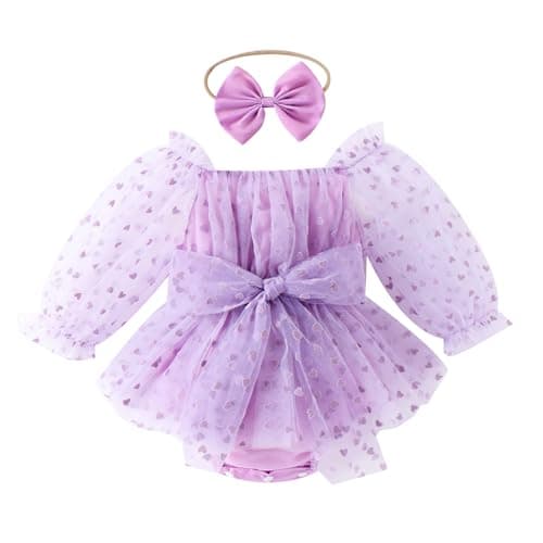 Newborn Baby Girls Butterfly Romper Princess Dress for 1st Birthday Photo Shoot