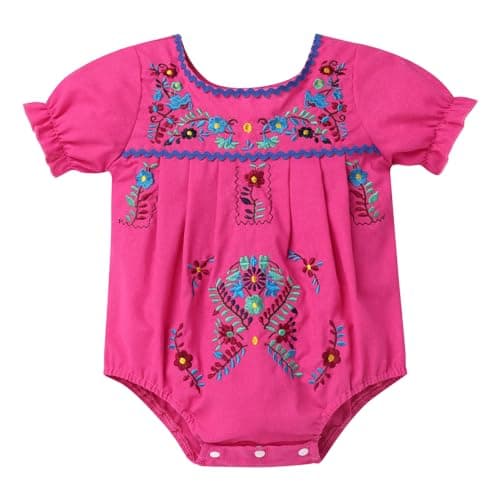 IMEKIS Newborn Girl Cinco De Mayo Fiesta Outfit