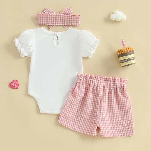 Amiblvowa Toddler Girl 1st 2nd 3rd Birthday Smash Cake Outfit