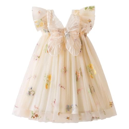 TTYAOVO Toddler Girl Tulle Birthday Party Dress
