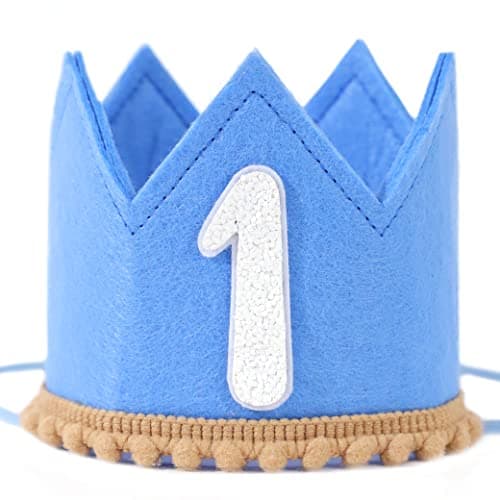 WAHAWU Baby First Birthday Pink Crown Decorations