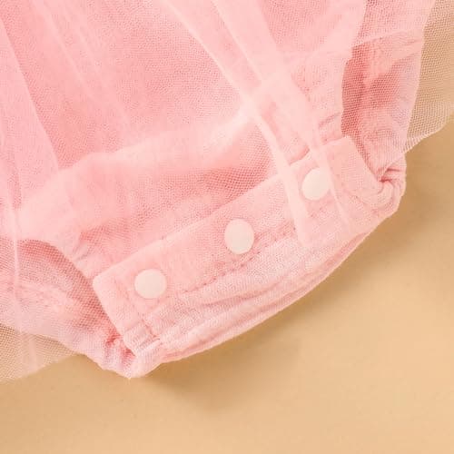 Baby Girl 1st Birthday Tulle Romper Cake Smash Outfits