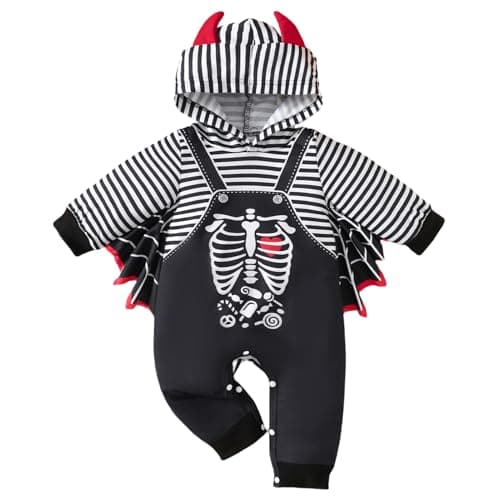 IMEKIS Newborn Baby Bat Halloween Costume Cloak Romper Wings Ears Hoodie