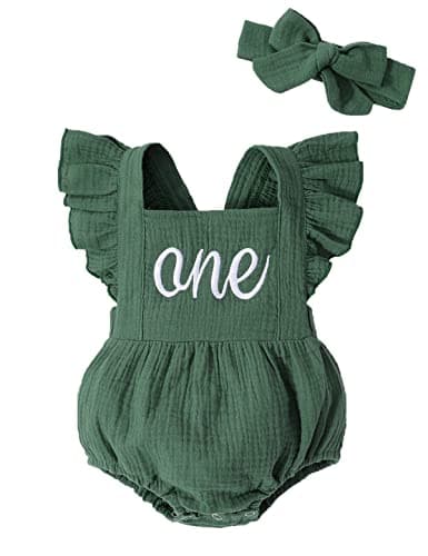 Aslaylme 1st Birthday Girl Outfit Bodysuit