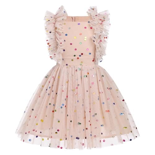 Girls Confetti Birthday Princess Dress