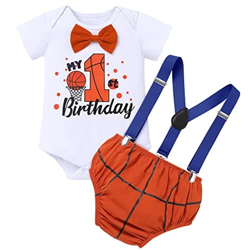 ODASDO Baby Boy Ocean Themes 1st Birthday Smash Cake Romper Set