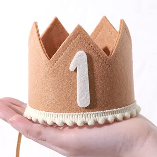 WAHAWU Baby First Birthday Pink Crown Decorations