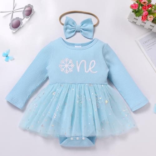 Baby Girl 1st Birthday Outfit for Fall/Winter - Sparkle Dress and Headband