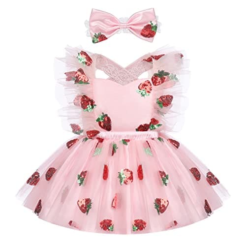 Colorful Polka Dots Romper Tutu Dress for Baby Girls 1st Birthday Party