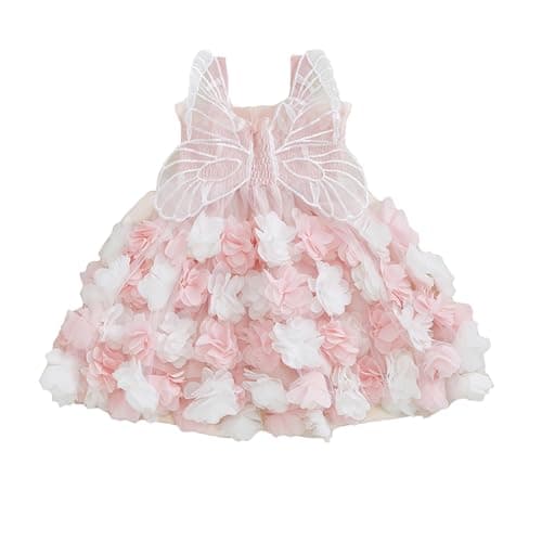 ZINTAOZT Toddler Butterfly Wings Sleeveless Skirt Birthday Party Tutu Dress