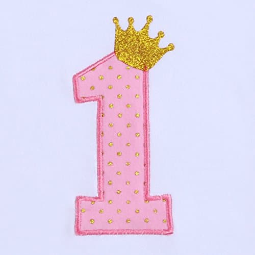 OwlFay Baby Girl 1st Birthday Crown Romper & Skirt + Bow Headband Party Dress Set
