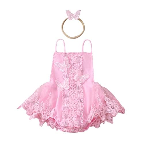 Newborn Baby Girl Butterfly Romper Jumpsuit