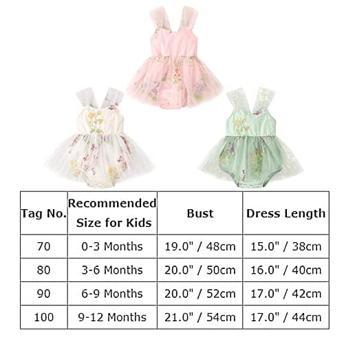 Newborn Baby Girl 1st Birthday Floral Lace Romper Dress for Cake Smash Photo Shoot