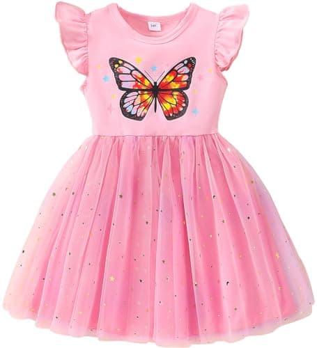 Gothletic Little Girls Tulle Tutu Dress for 2-7Y Summer Sundress