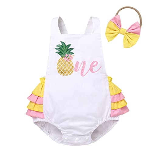 IMEKIS Baby Girl Boho Romper & Headband Summer Outfit