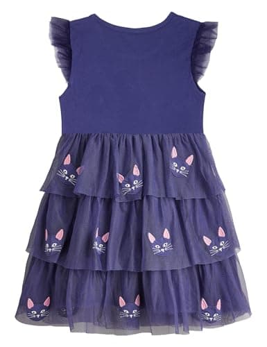 Minitaylor Girls' Casual Sleeveless Dresses Back Cutout Elastic Waist Pattern