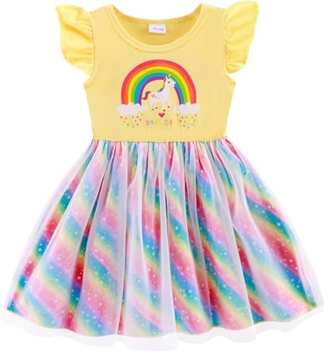 Gothletic Little Girls Tulle Tutu Dress for 2-7Y Summer Sundress