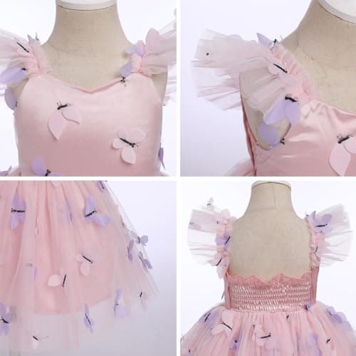 IDOPIP Girls' Summer Sleeveless Sequin Tutu Birthday Party Dress