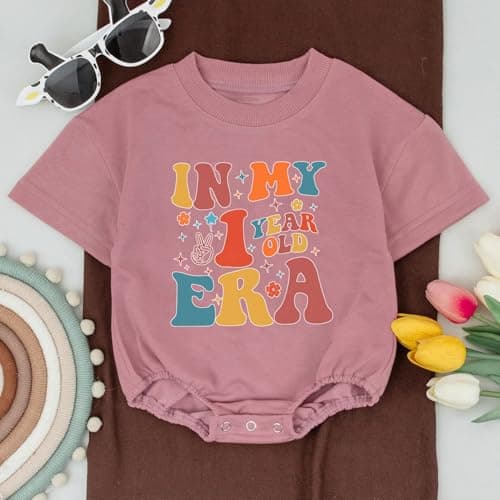 My One Year Old Girl's Birthday Romper Outfit