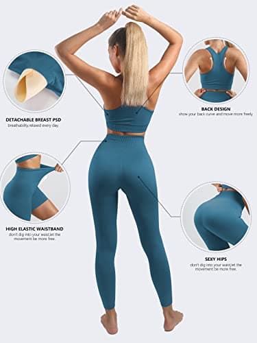 Lingdu Women's Yoga Outfits 2 piece Set