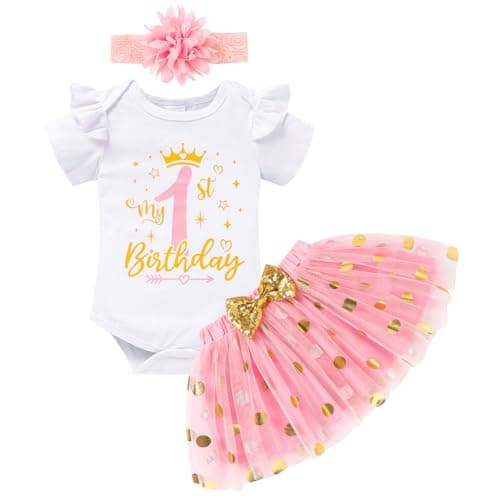 Onederland GRNSHTS Baby Girl 1st Birthday Smash Cake Outfit
