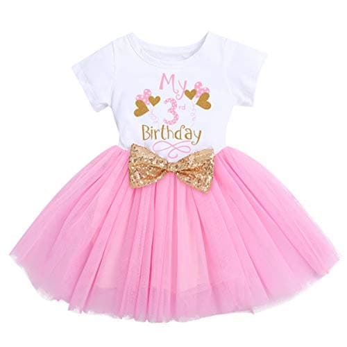 IBTOM CASTLE Baby Girls Newborn 1st/2nd Birthday Cake Smash Tutu Dress