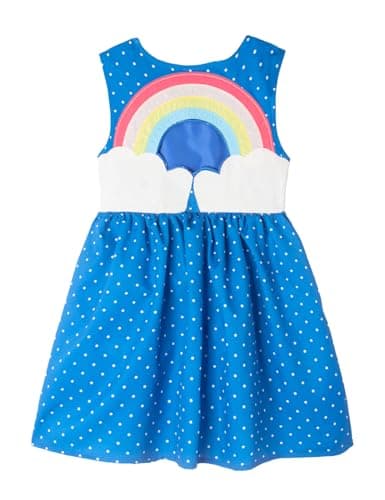 Minitaylor Girls' Casual Sleeveless Dresses Back Cutout Elastic Waist Pattern