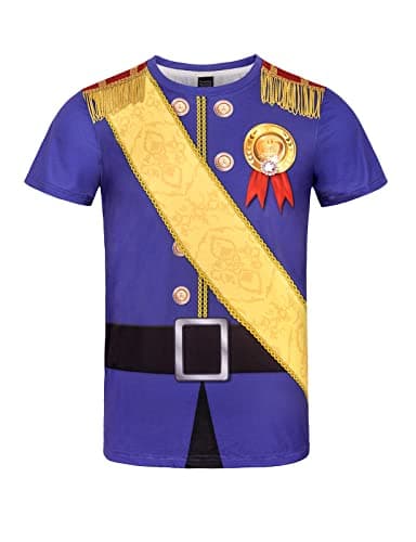 Funny Men's Prince Costume T-Shirt for Halloween