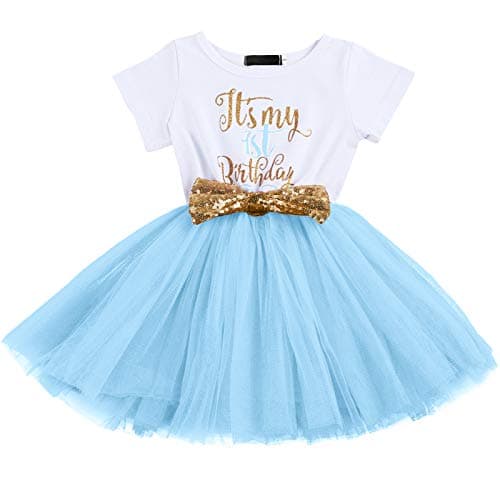 IBTOM CASTLE Baby Girls Newborn 1st/2nd Birthday Cake Smash Tutu Dress