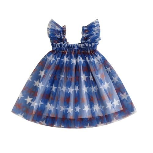 Ginevsal Toddler Butterfly Sleeveless Summer Dress Flowers Tulle