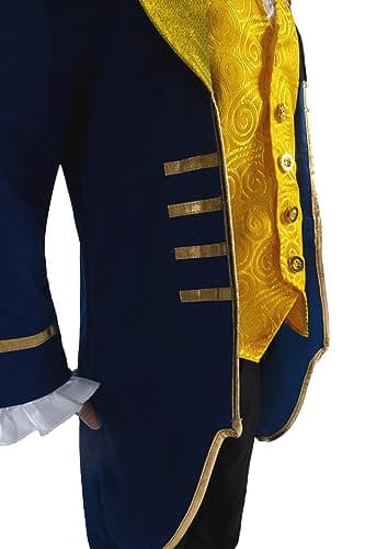 Boy's Blue Prince Costume with Beast Hood for Halloween Dress Up