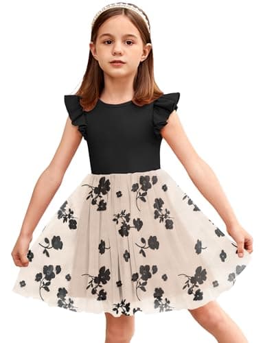 Arshiner Fluffy Tutu Dress for Little Girls 2-6Y Casual Party Sundress
