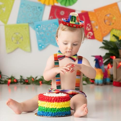 Mexican Theme Party Supplies for Baby Boy Birthday Cake Smash Outfit