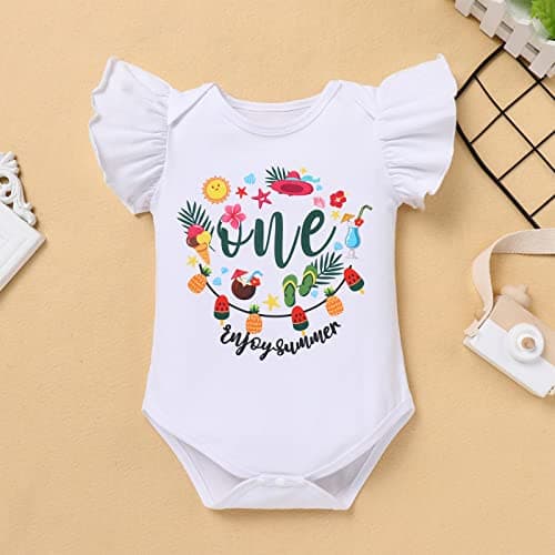IMEKIS Pineapple 1st Birthday Outfit: Baby Flamingo Luau Tutu Hula Skirts