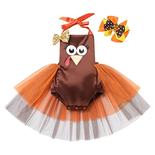 IMEKIS Baby Girls Christmas Reindeer Costume Romper & Headband Set
