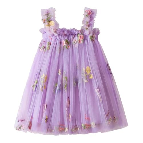 Nileafes Toddler Girls' Summer Sleeveless Floral A-Line Sundress