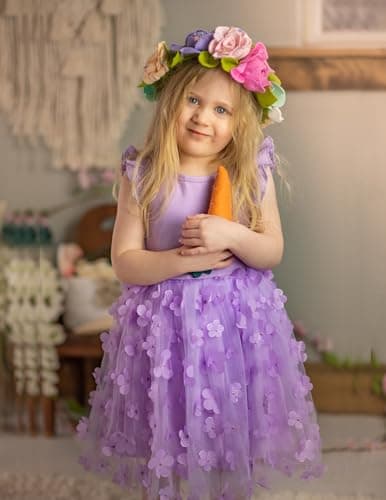 Arshiner Fluffy Tutu Dress for Little Girls 2-6Y Casual Party Sundress
