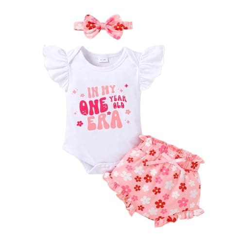 Bumble Bee Print Romper for 1st Birthday Girls