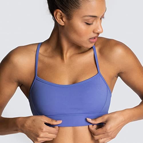 IWEMEK Women's High-Waisted Biker Shorts & Cross Back Sports Bra Gym Set
