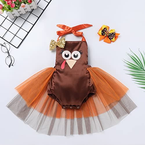 IMEKIS Baby Girls Christmas Reindeer Costume Romper & Headband Set