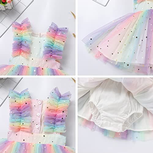 Baby Girl 1st Birthday Outfit Princess Dress with Diaper Cover