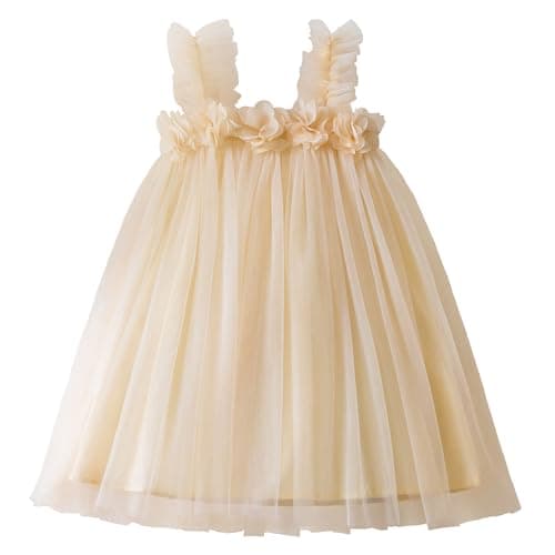 Nileafes Toddler Girls' Summer Sleeveless Floral A-Line Sundress