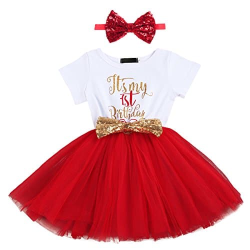 IBTOM CASTLE Baby Girls Newborn 1st/2nd Birthday Cake Smash Tutu Dress