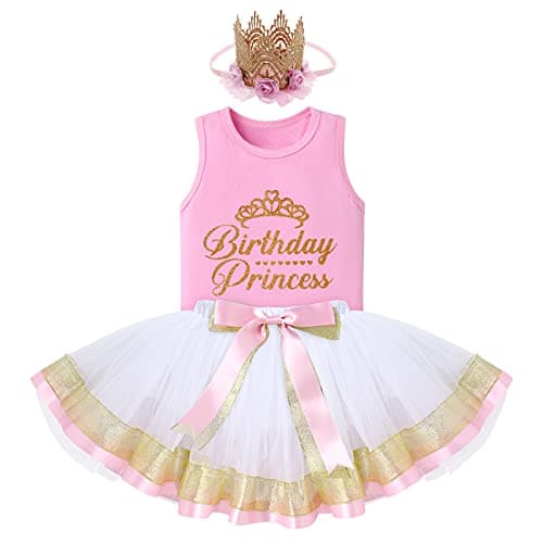 Princess Birthday Outfit for Girls 1-6T