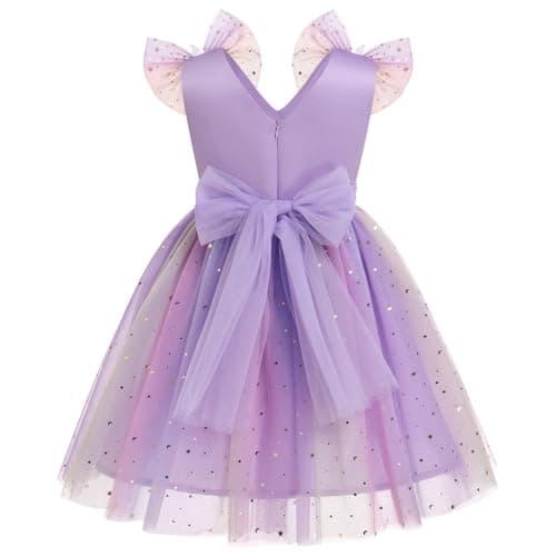 Butterfly Sparkle Sequins Tulle Dress for Toddler Girls 2-10T