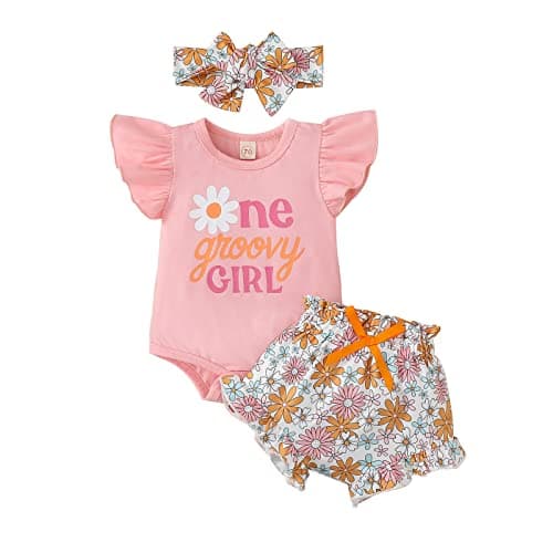 ADXSUN Baby Girl First Birthday Outfit Set