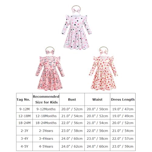 Toddler Baby Girls Birthday Dress with Headband Strawberry Cow Cake Smash Outfit