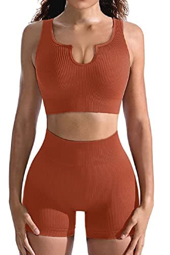 Niyokki Women's Seamless Crop Tops & Leggings Workout Set
